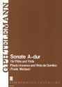 Sonate A-Dur für Flöte und Viola 2 Spielpartituren