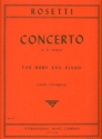 Concerto E flat major for horn and piano