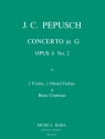 Konzert G-Dur op.8,2 fr 2 Flten, 2 Oboen (Violinen) und Bc Partitur und Stimmen