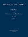 Sonata F major op.5,4 for treble recorder and bc
