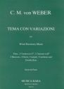 Tema con variazioni for wind harmony music score and 12 parts