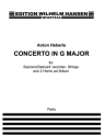 Concerto G major for soprano or descant recorder, strings and 2 horns ad lib parts