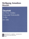 Quartett A-Dur Nr.29 KV298 fr Flte, Violine, Viola und Violoncello Stimmen
