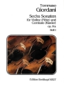 6 Sonaten op.4a Band 1 (Nr.1-3) fr Flte (Violine) und Cembalo (Klavier)