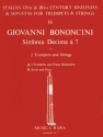 Sinfonia decima a 7 for 2 trumpets and strings for 2 trumpets and piano