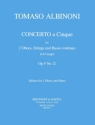 Concerto a 5 D-Dur op.9,12 fr 2 Oboen, Streicher und Bc fr 2 Oboen und Klavier