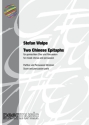 2 Chinese Epitaphs op.25 fr gem Chor und Schlagzeug Partitur (en/dt) und Schlagzeug Stimmen
