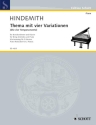Thema mit vier Variationen fr Streichorchester und Klavier Klavierauszug - fr 2 Klaviere
