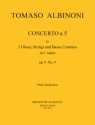 Concerto à 5 op.9,9 für 2 Oboen und Streicher Ausgabe für 2 Oboen und Klavier