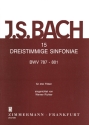 15 dreistimmige Sinfonien BWV787-801 fr 3 Flten