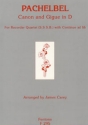 Canon and Gigue in D for 4 recorders (SSSB) and bc score and parts