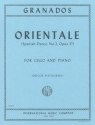 Orientale op.37,2 Spanish Dance for cello and piano