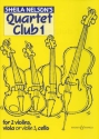 Quartet Club 1 for 2 violins, viola (vl3) and cello score and parts
