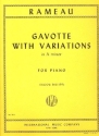 Gavotte with Variations a Minor for piano