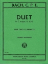 Duet C major BWV636 for 2 clarinets