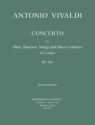 Concerto G major RV545 P129 for oboe, bassoon, strings and bc score and parts