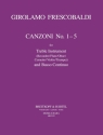 Canzoni nos.1-5 for treble instrument (recorder, flute, oboe, cornetto, violin, trumpe