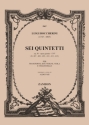 6 Quintetti op.56 fr Klavier und Streichquartett Partitur (= Klavierstimme)