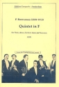 Quintet in f for flute, oboe, clarinet, horn and bassoon score and 5 parts