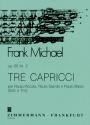 3 Capricci op.65,2 fr Piccoloflte, Flte und Bassflte Partitur und Stimmen