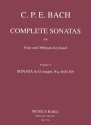 Sonata g major Wq86 for flute and obligato keyboard complete sonatas vol.5