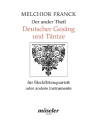 Der ander Theil deutscher Gesng und Tntze fr 4 Blockflten (SATB) (oder andere Instrumente) Partitur