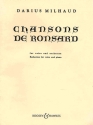 Chansons de ronsard for voice and piano
