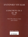 Concerto F major RV99 for flute, oboe, bassoon, violin and bc parts