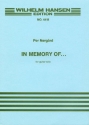 IN MEMORY OF FOR GUITAR SOLO, 1978 MOELDRUP, ERLING, ED