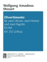 Divertimento Es-Dur KV252 fr 2 Oboen, 2 Hrner und 2 Fagotte Stimmen