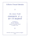 Concerto ut majeur no.13 pour flute et cordes pour flute et piano