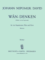 Wan-Denken op.64 fr 4 Singstimmen, Flte und Horn Partitur