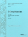 Konzert d-Moll fr Violine, Klavier und Orchester fr Violine und 2 Klaviere (Klavierauszug mit Solostimme)
