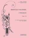 3 Miniaturen op.101d fr 2 Violinen und Violoncello (1. Lage) Partitur und Stimmen