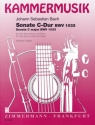 Sonate C-Dur BWV1033 fr Flte (Abfl) und Gitarre,  3 Spielpartituren
