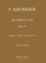 Quartett Es-Dur op.69 fr Klarinette und Streichtrio Partitur und Stimmen