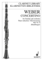 Concertino WeV N. 9 fr Klarinette und Orchester Klavierauszug mit Solostimme