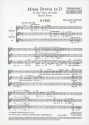 Missa brevis D-Dur op.63 fr Knabenchor und Orgel Chorpartitur (la)