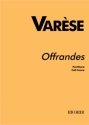 Offrandes for soprano and chamber orchestra score