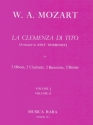 La clemenza di Tito Band 1 fr 2 Oboen, 2 Klarinetten, 2 Fagotte und 2 Hrner Partitur und Stimmen