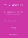 La clemenza di Tito Band 2 fr 2 Oboen, 2 Klarinetten, 2 Fagotte und 2 Hrner Partitur und Stimmen