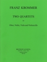 2 Quartets for Oboe, violin, viola and cello parts