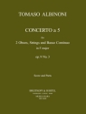 Concerto  5 op.9,3 fr 2 Oboen und Streicher Partitur und Stimmen