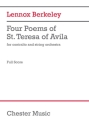 4 Poems of St. Teresa of Avila for contralto with string orchestra, full score
