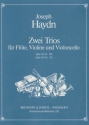 2 Trios fr Flte, Violine und Violoncello Partitur und Stimmen