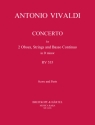 Konzert d-Moll P302 RV535 für 2 Oboen, Streicher und Bc Partitur und Stimmen (Harmonie und 1-1-1-1-1)