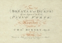 Sonatas or Duets for 2 performers on one pianoforte