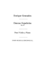 Danzas espagnolas nr.10 para violin y piano