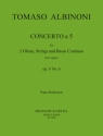 Concerto  5 op.9,6 fr 2 Oboen und Streicher Ausgabe fr 2 Oboen und Klavier