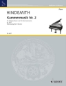 Kammermusik Nr. 2 op. 36/1 fr obligates Klavier und 12 Solo-Instrumente Klavierauszug - fr 2 Klaviere